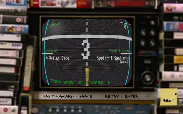 FIRST STEAM GAME VHS - COLOR RETRO RACER : MILES CHALLENGE screenshot 7