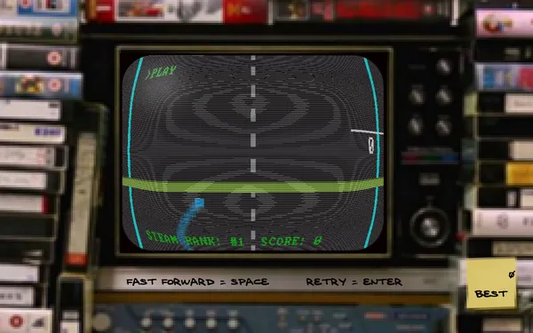 FIRST STEAM GAME VHS - COLOR RETRO RACER : MILES CHALLENGE screenshot 8