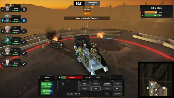 Armored Battle Crew [World War 1] - Tank Warfare and Crew Management Simulator screenshot 14