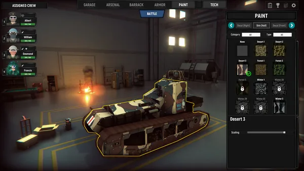 Armored Battle Crew [World War 1] - Tank Warfare and Crew Management Simulator screenshot 8