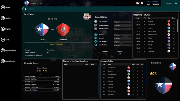 MMA Team Manager screenshot 3