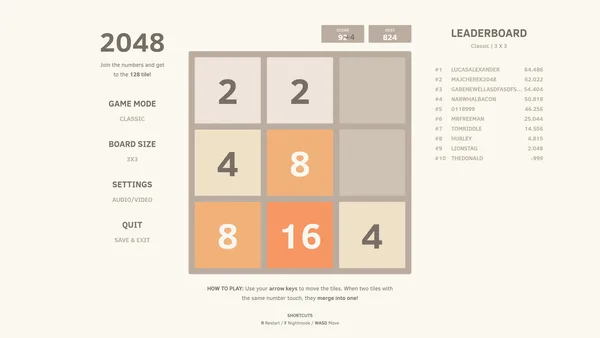 2048 screenshot 3